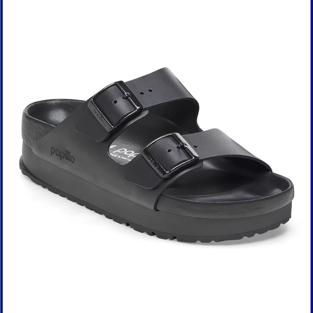 Birkenstock Arizona Papillio Flex Exquisite Leather Platform Sandal 39 (8/8.5) - Picture 12 of 13